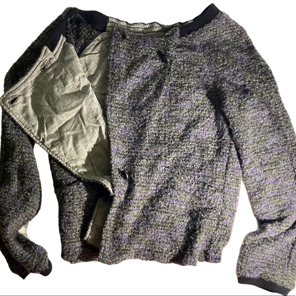 Free People Gray Wool Sweater Jacket Medium